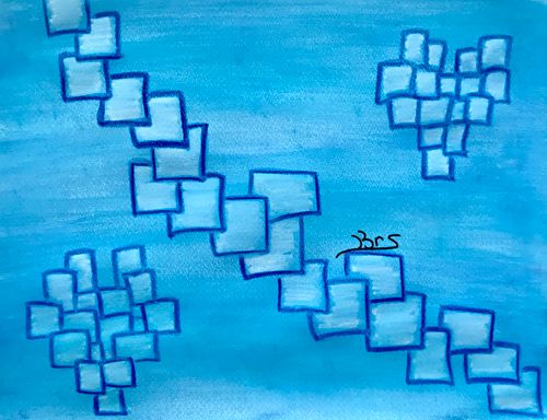 Blue Mosaic Flow