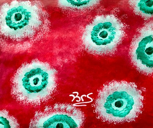 Emerald Echoes in Crimson