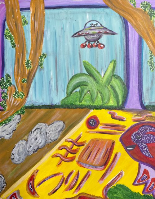 Visitors in the Garden